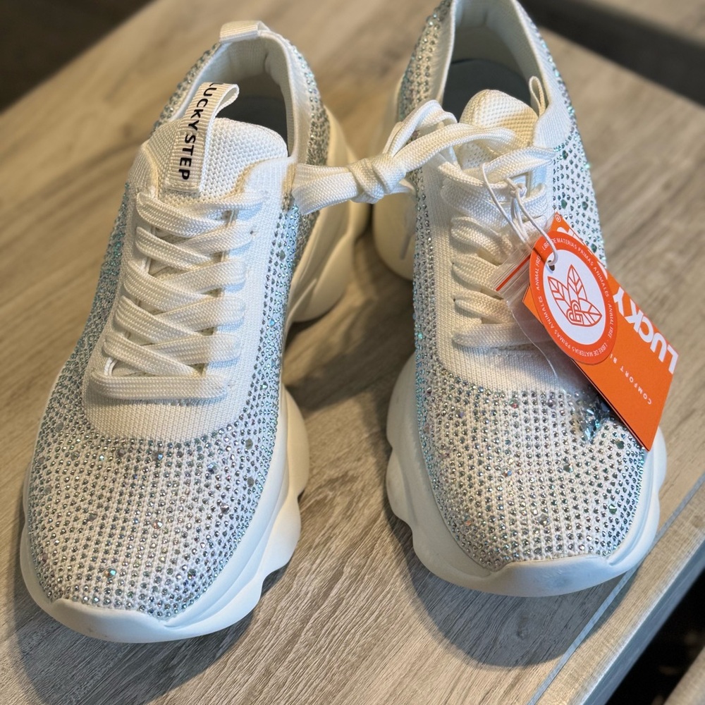 White and Silver Sneakers- bridal sneakers